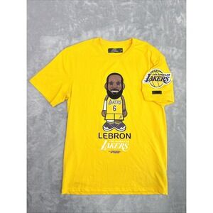 Lebron James Faux Hair Embroidered Pro Standard T-Shirt  Los Angeles  Lakers M